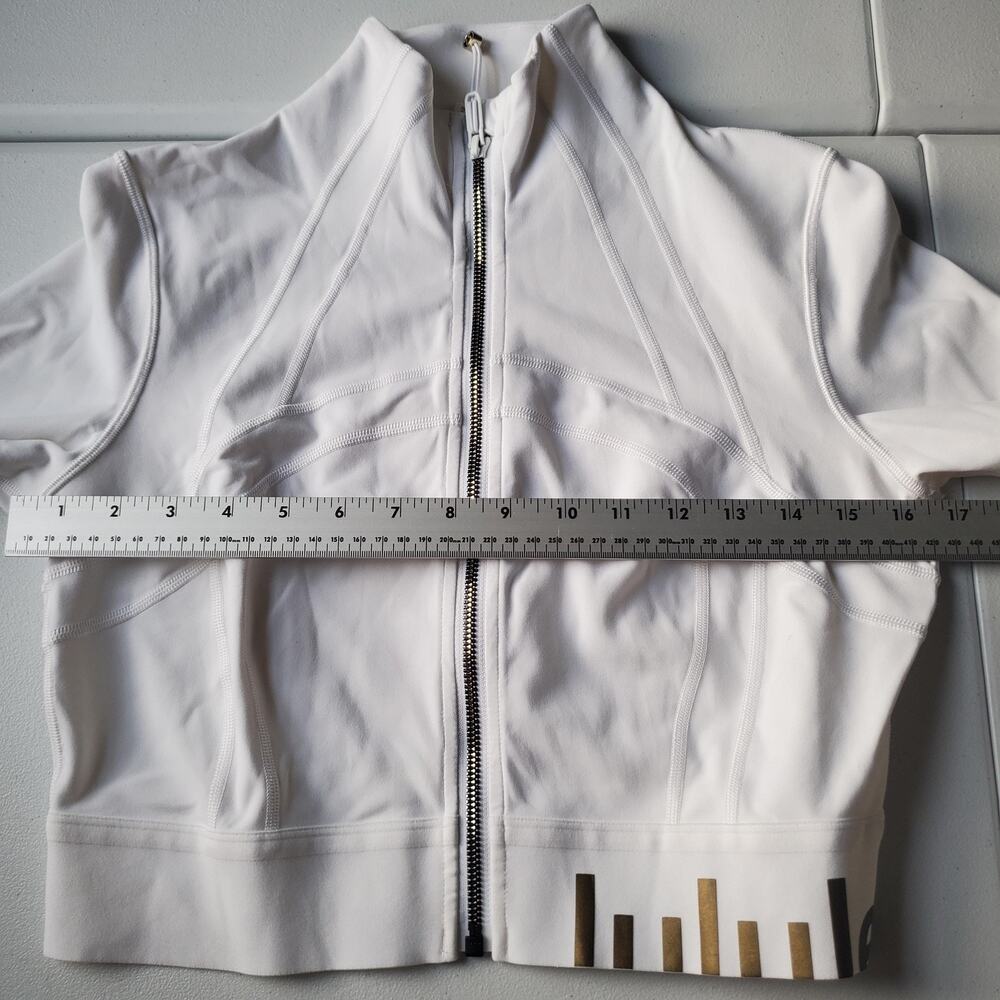 Lululemon Define Jacket Womens 8 RARE Special Edition White Cropped Full Zip - Picture 5 of 7